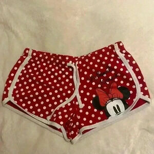 Minnie Mouse shorts by Disney red with white polka dots juniors size large